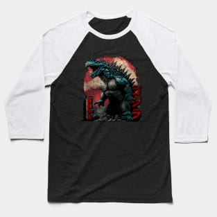 Godzilla Attack the city Baseball T-Shirt